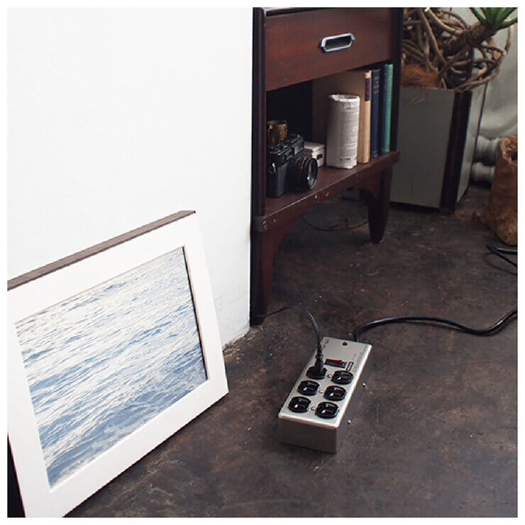 STEEL TAP Extension Cord (6 AC Outlets) PT406SV - imy Shop Japan