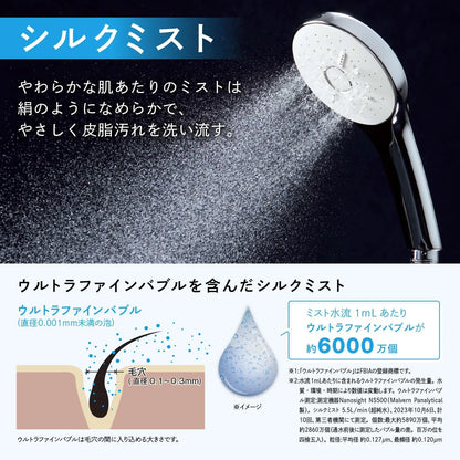 INAX EcoAqua Shower SPA 超微細氣泡多功能蓮蓬頭, 日本製 PK-BF-SM6