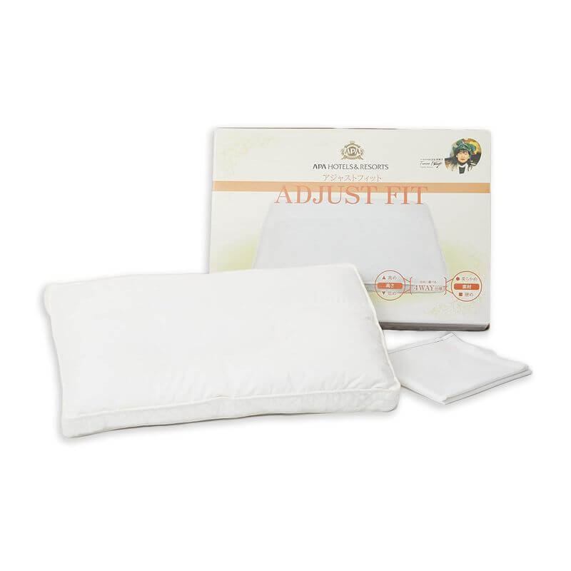 ADJUST FIT 4-Way Hotel Pillow by APA HOTEL, with pillowcase