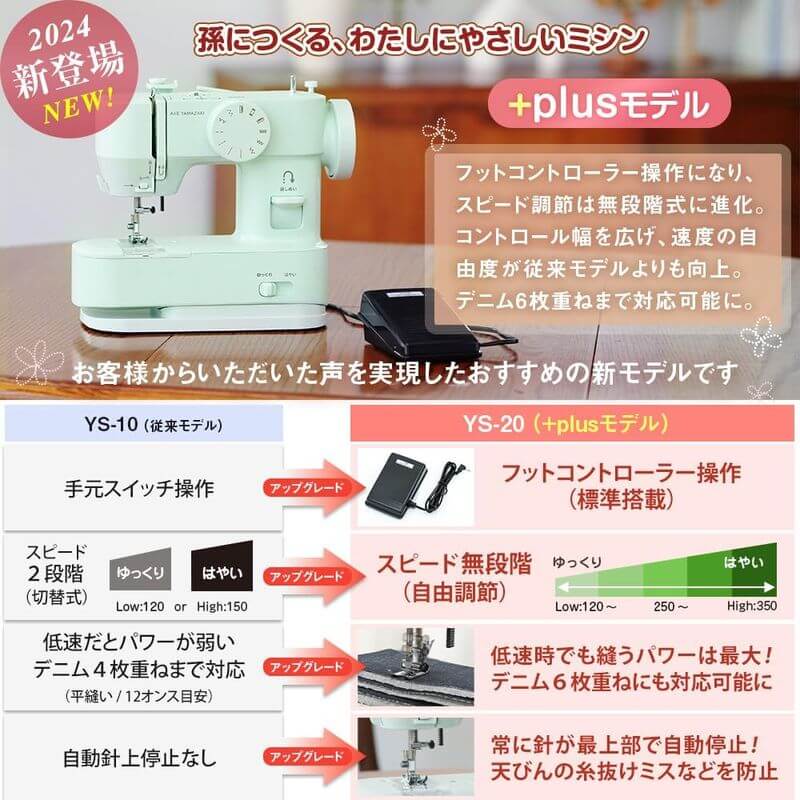 Compact Sewing Machine for Beginners, plus model YS-20