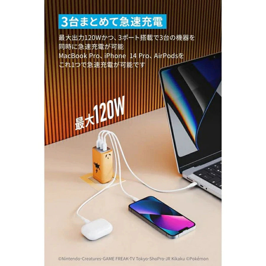 USB Charger 120W Raichu Model B2148 - imy Shop Japan