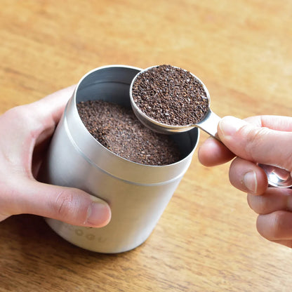 Stainless Steel Coffee Canister for 100g Coffee bean, Made in Japan 40622