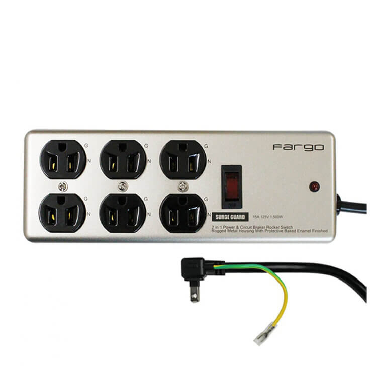 STEEL TAP Extension Cord (6 AC Outlets) PT406SV - imy Shop Japan