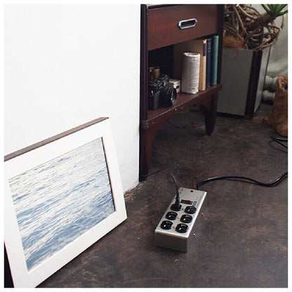 STEEL TAP Extension Cord (6 AC Outlets) PT406SV - imy Shop Japan