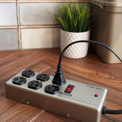 STEEL TAP Extension Cord (6 AC Outlets) PT406SV - imy Shop Japan