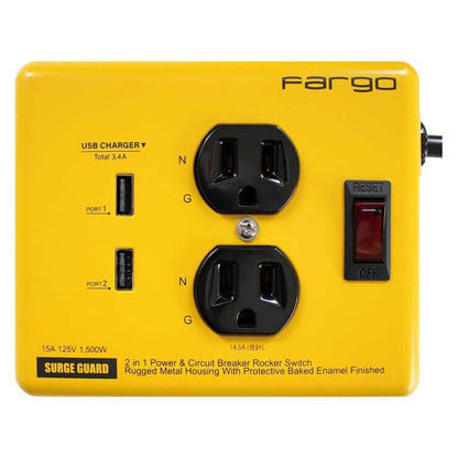 STEEL TAP USB Extension Cord (2 AC Outlets & 3 USB Port) PT410YE - imy Shop Japan