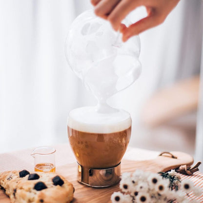 Milk Frother & Frothing Cup Set CQT-45BR - imy Shop Japan