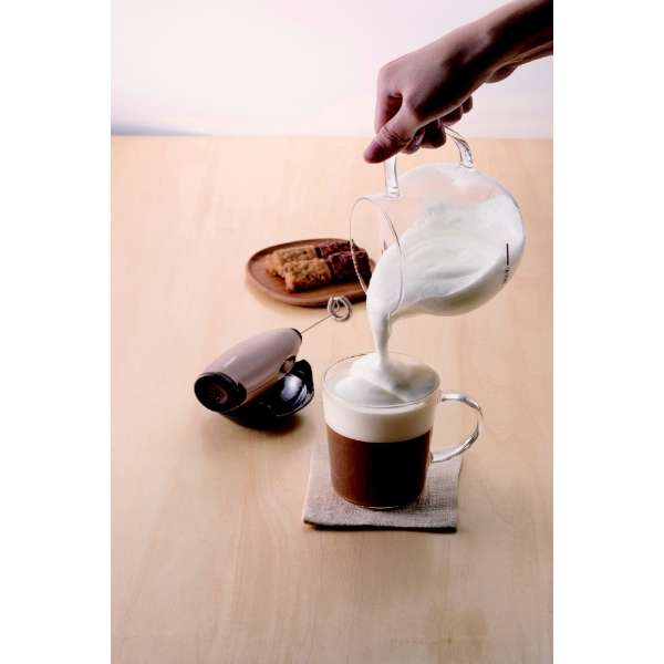 Milk Frother & Frothing Cup Set CQT-45BR - imy Shop Japan