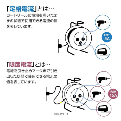 Cord Reel 15A/10M JS-101 - imy Shop Japan