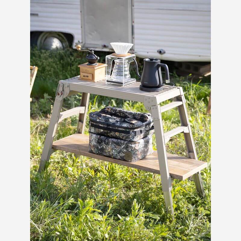 WHATNOT Collaboration Aluminum Work Platform Sand Beige DRS-0780c (BE) - imy Shop Japan