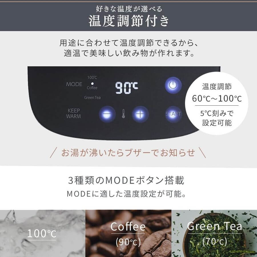 溫控細口熱水壺, 0.6L IKE-C601T-CW