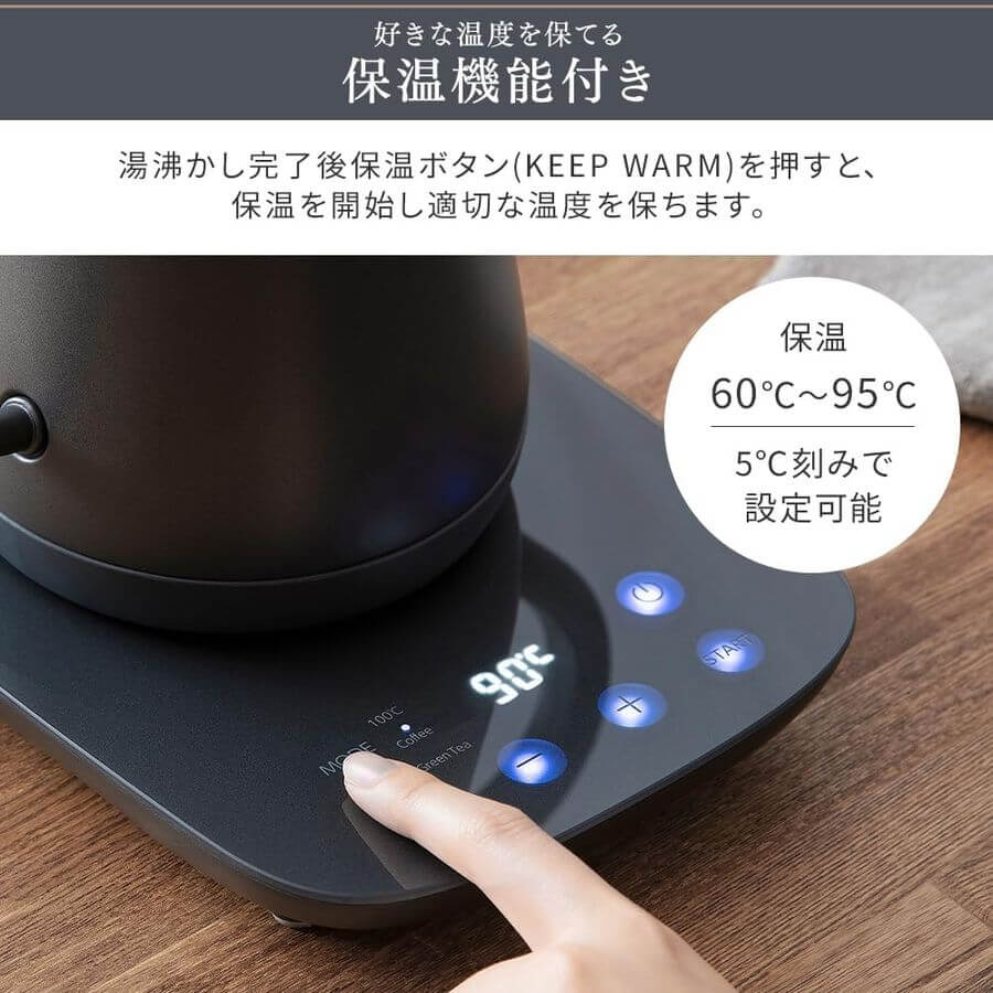 溫控細口熱水壺, 0.6L IKE-C601T-CW