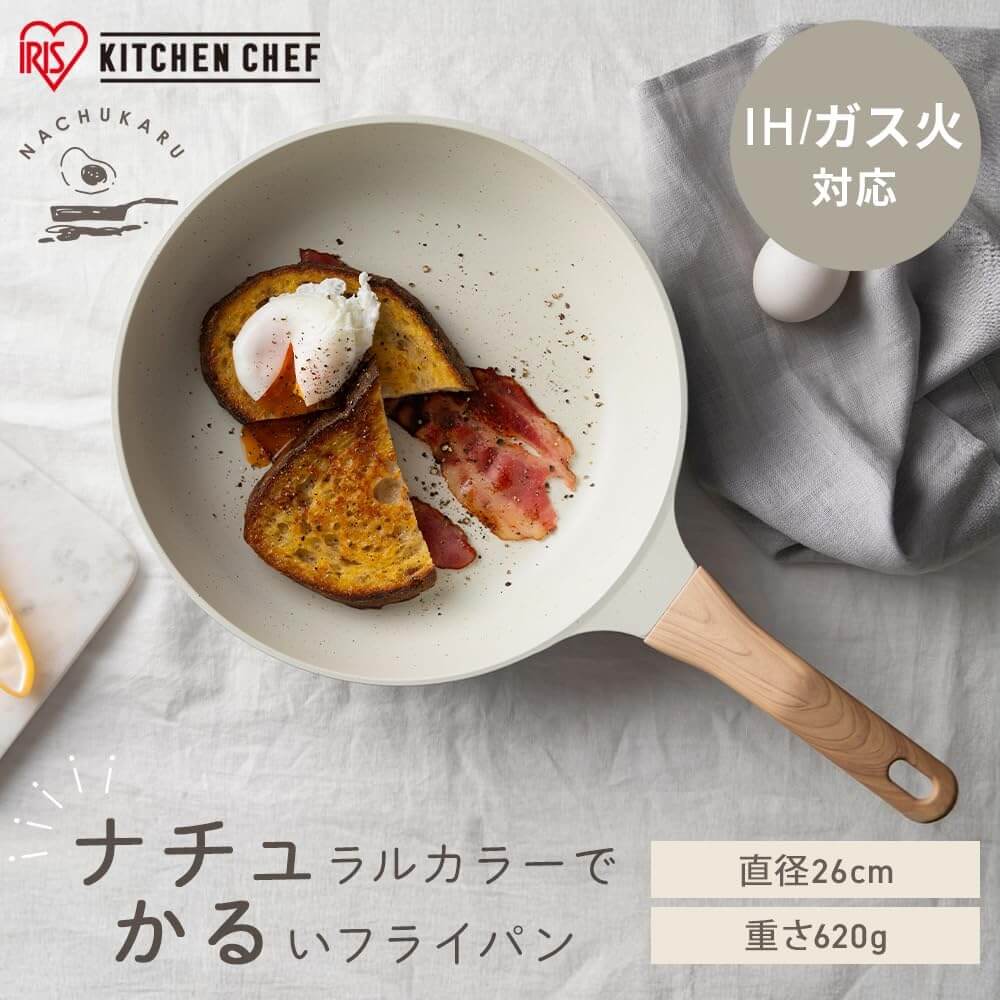 不沾平底鍋, 木紋手柄, IH/明火兩用