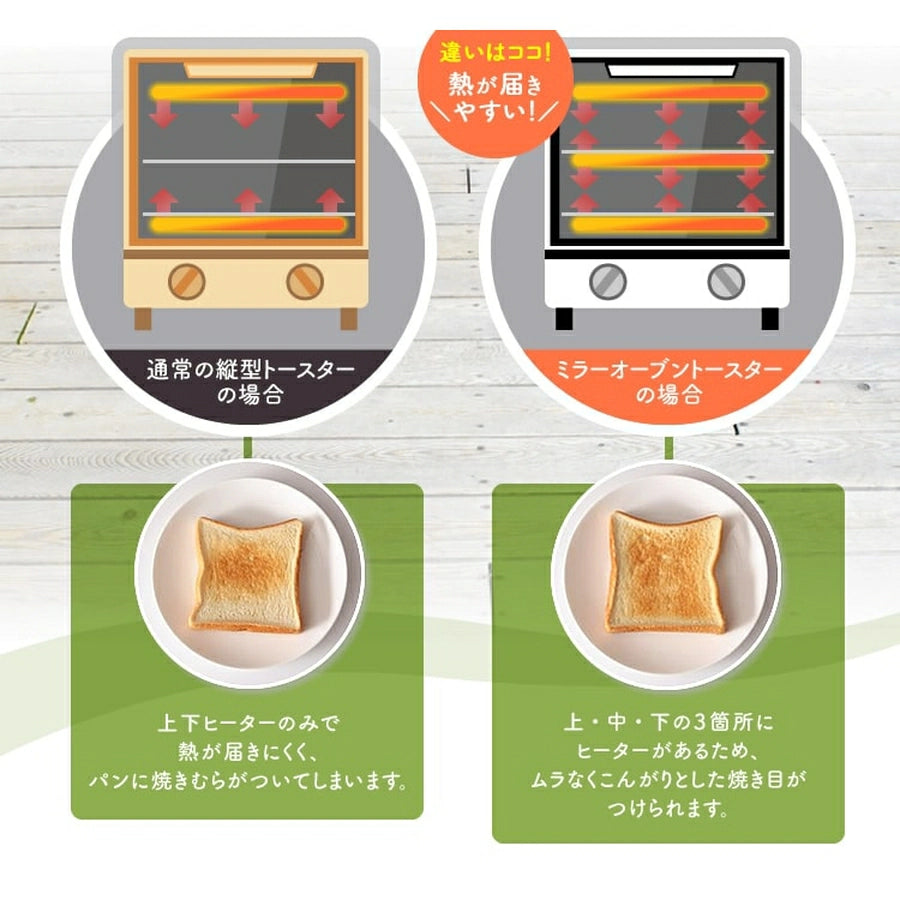 Mirrored Vertical Toaster Oven MOT-012 - imy Shop Japan