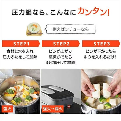 Two-Handed Pressure Cooker 5L RAN-5L - imy Shop Japan