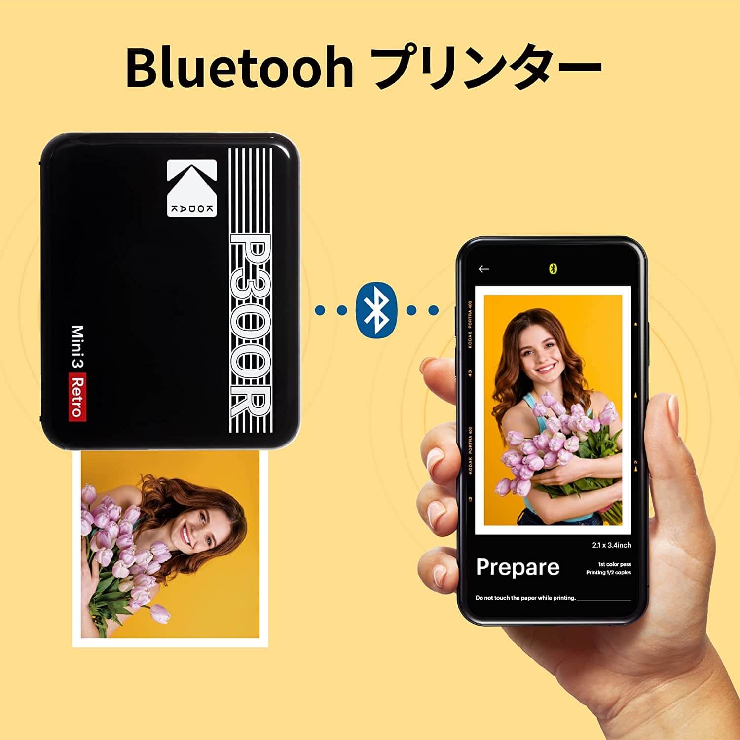 Mini 3 Retro 4Pass Portable Photo Printer (3X3 inches) including Sheets P300R - imy Shop Japan