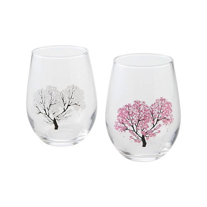Japanese Sakura Cherry Blossom Color Changing Glass 0100-014-00 - imy Shop Japan