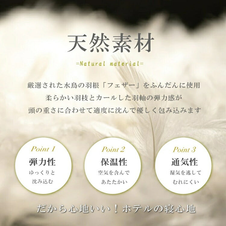 Blissful Sleep Series Pipe Feather Pillow [Large] 630714BO - imy Shop Japan