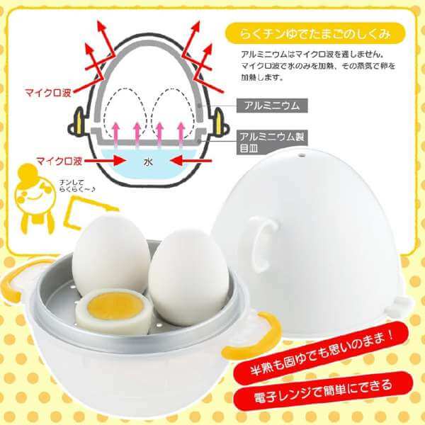 Microwave Egg Boiler – Cooks 3 Eggs, Made in Japan RE-278