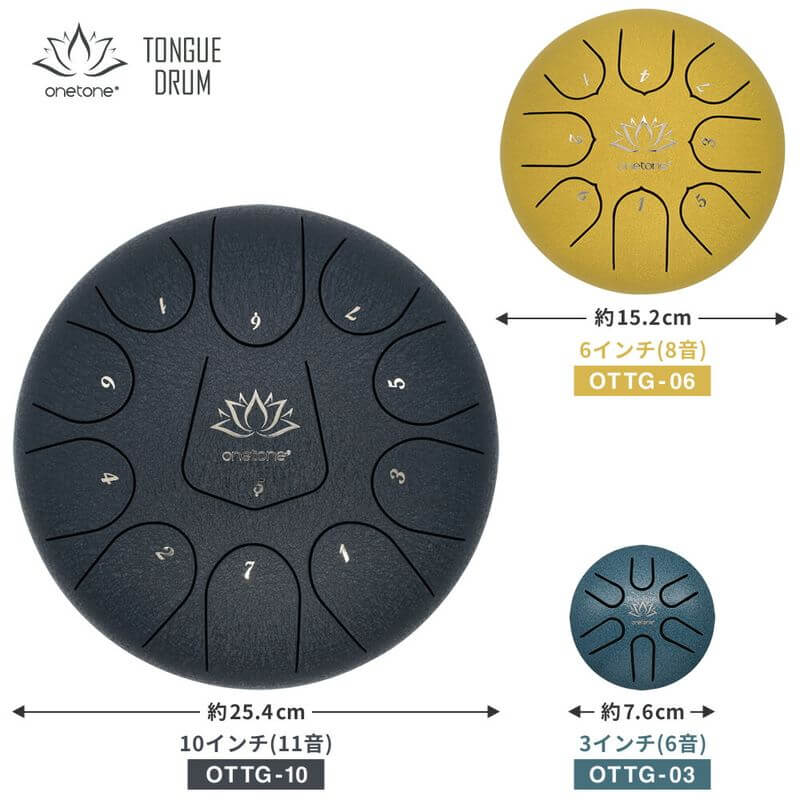 Mini Tongue Drum 3 inch 6 tones OTTG-03 - imy Shop Japan
