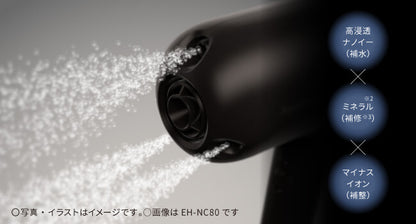 Moisturising Hair Dryer nanocare ULTIMATE Generation II, BLDC, [MOIST, STRAIGHT, AIRY] EH-NC50-K