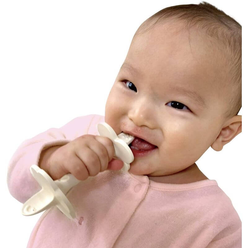 Rice-Based Spoon Teether (Rice White), Made in Japan KM-032
