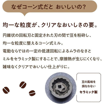 Portable Eletric Coffee Grinder RCM-3 - imy Shop Japan