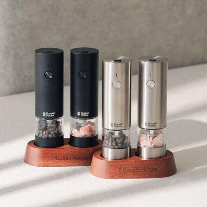 USB充電式鹽/胡椒研磨器 2入組, 含底座 7942JP