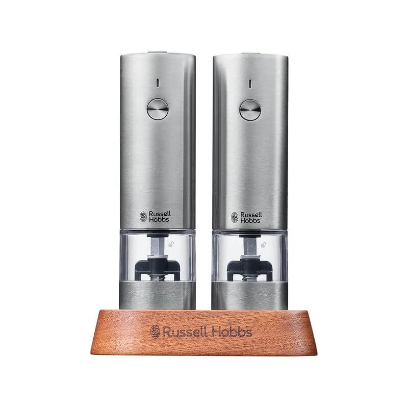 USB充電式鹽/胡椒研磨器 2入組, 含底座 7942JP