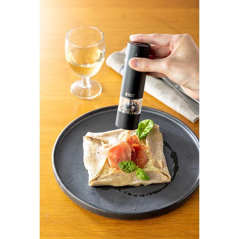 USB充電式鹽/胡椒研磨器 2入組, 含底座 7942JP