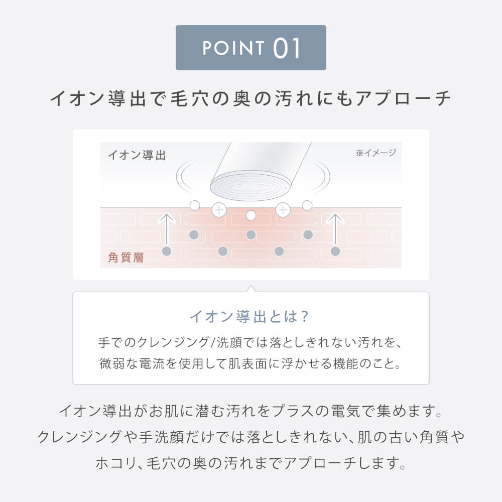 Daily Deep-Clean Ion Facial Brush with Sonic Vibration SAL21202SL - imy Shop Japan