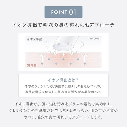 Daily Deep-Clean Ion Facial Brush with Sonic Vibration SAL21202SL - imy Shop Japan