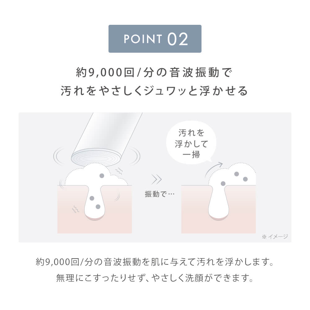 Daily Deep-Clean Ion Facial Brush with Sonic Vibration SAL21202SL - imy Shop Japan