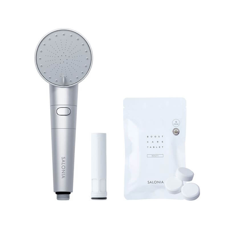 Fine Bubble Shower Head with Chlorine Removal Cartridge & Bicarbonate Tablets SAL23303WS - imy Shop Japan