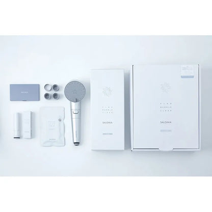 Fine Bubble Shower Head with Chlorine Removal Cartridge & Bicarbonate Tablets SAL23303WS - imy Shop Japan