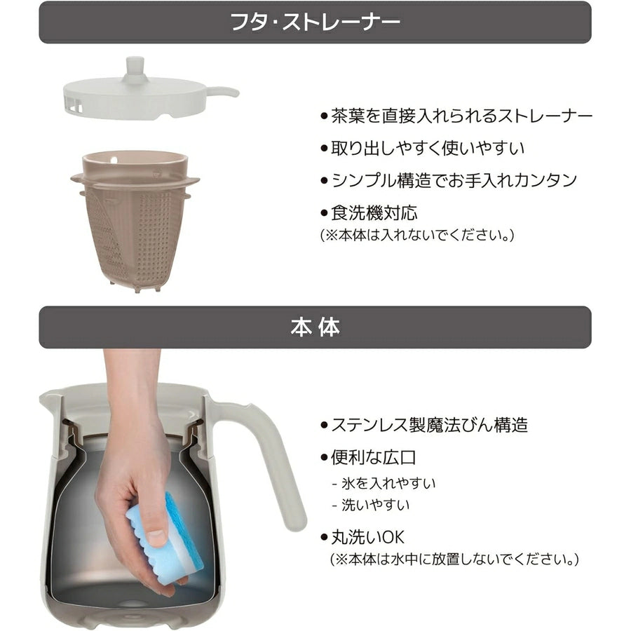 Vacuum Insulated Teapot TTE-450 / TTE-700 - imy Shop Japan