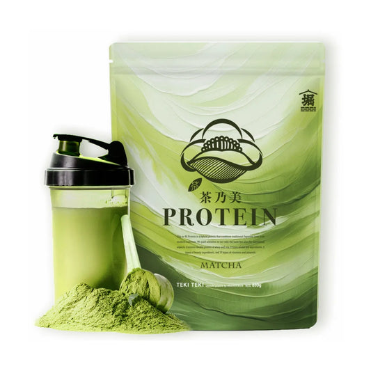 Chanobi Tea-Flavored Whey and Soy Protein Powder 810g, Made in Japan