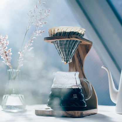 V60 橄欖木架手沖咖啡組 1-4杯用 VSS-1206-OV