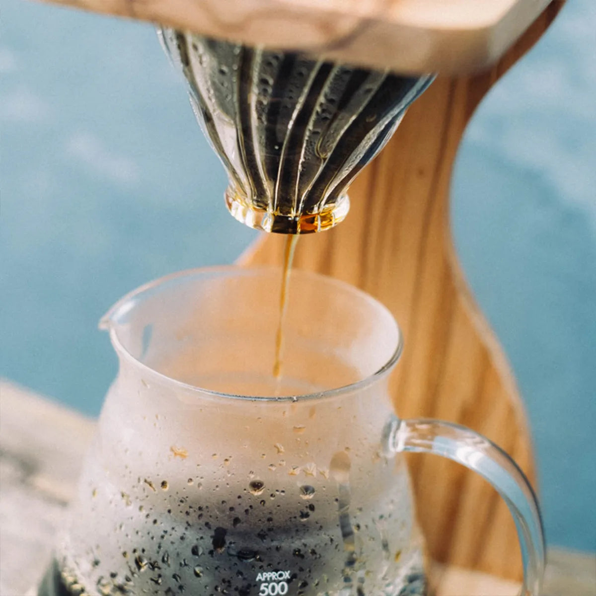 V60 橄欖木架手沖咖啡組 1-4杯用 VSS-1206-OV