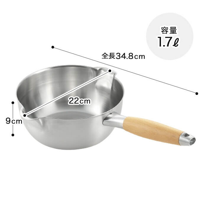 akita Yukihira Saucepan 18cm PD3001 - imy Shop Japan
