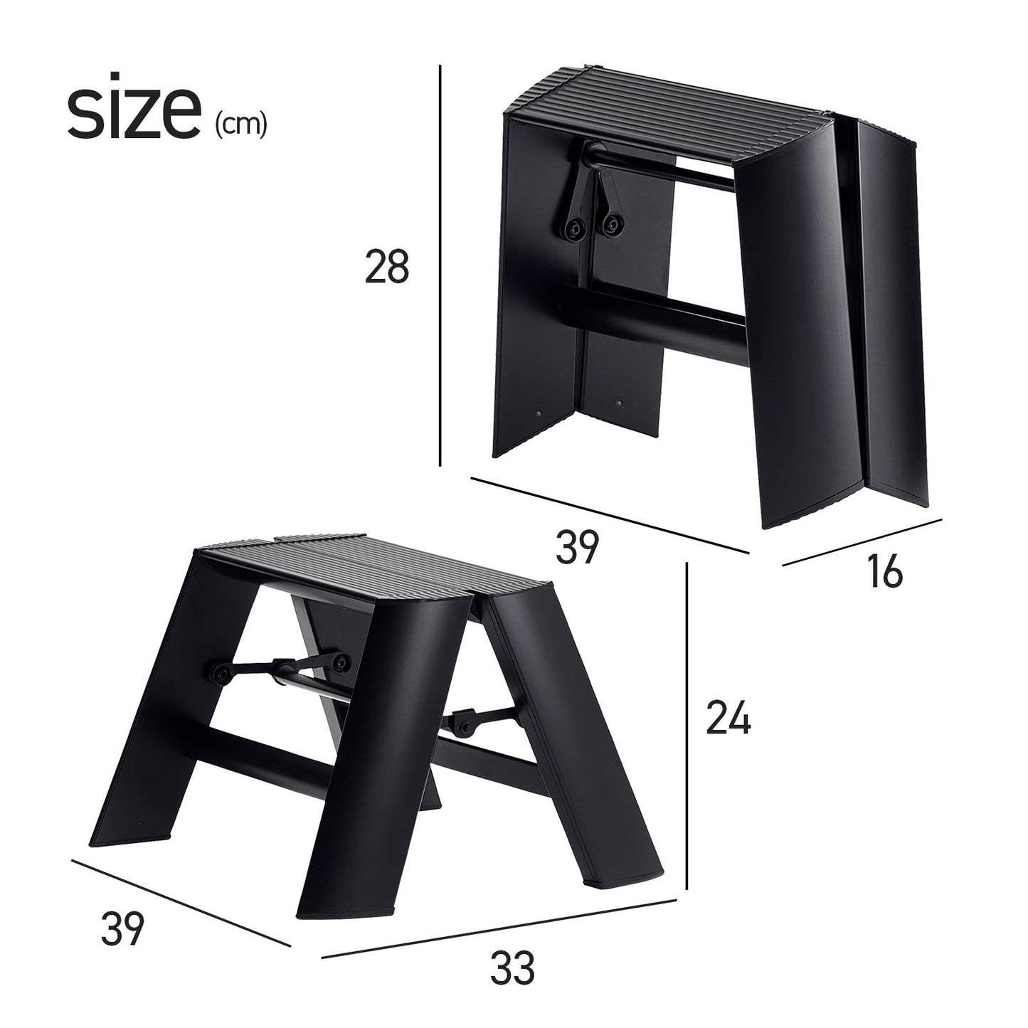 lucano 1-Step Folding Step Stool Standard ML1-a WH