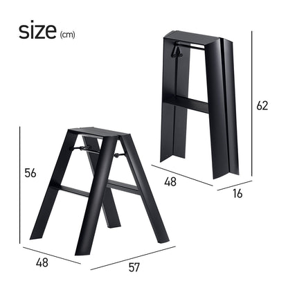 lucano 2-Step Folding Step Stool Standard ML2-a WH