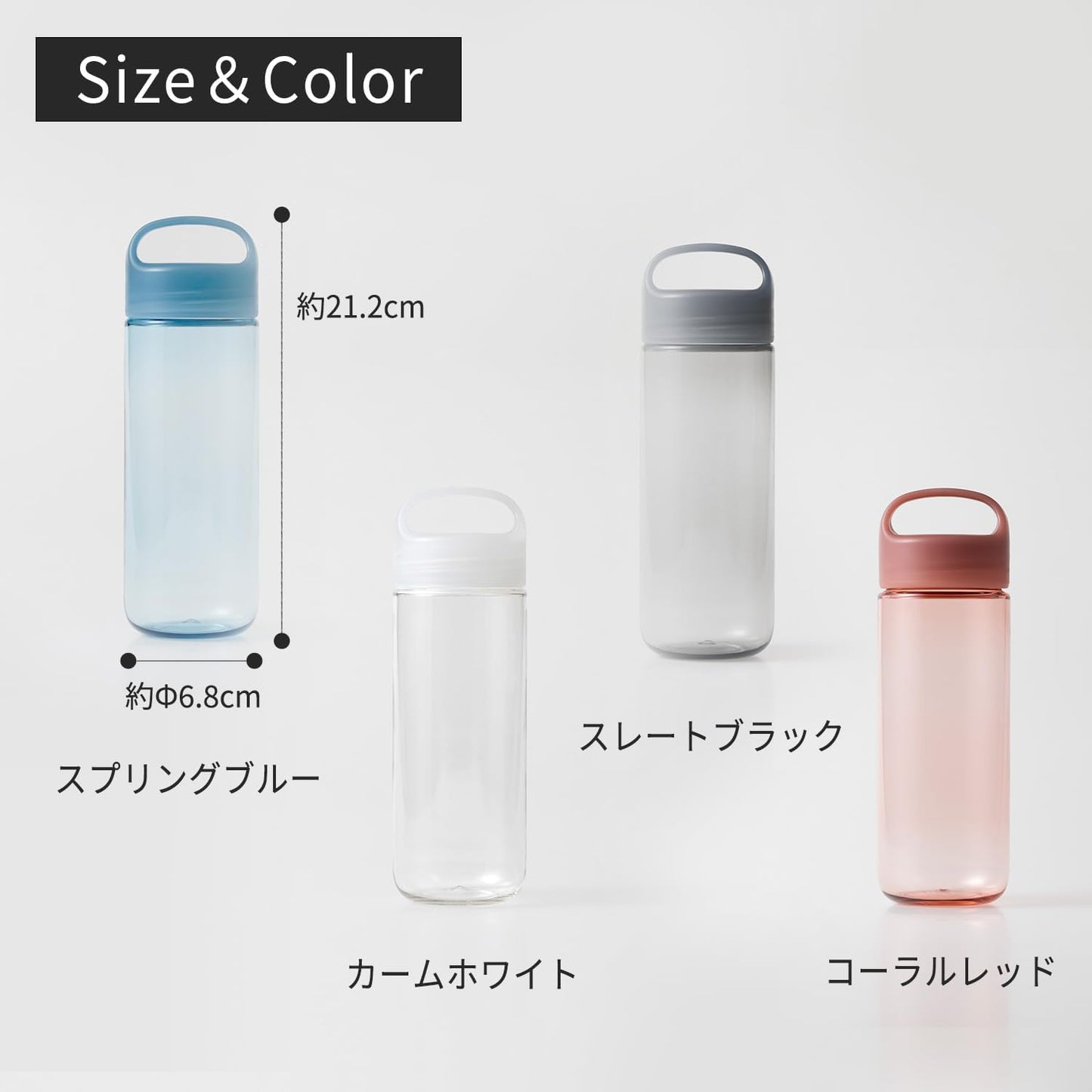 Daily Water Bottle, dishwasher safe, made in Japan